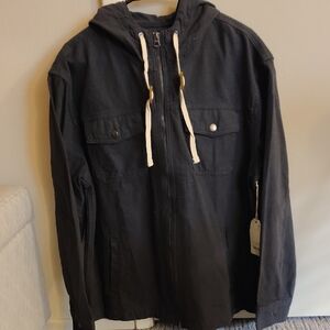 Black Hooded Jacket New With Tags